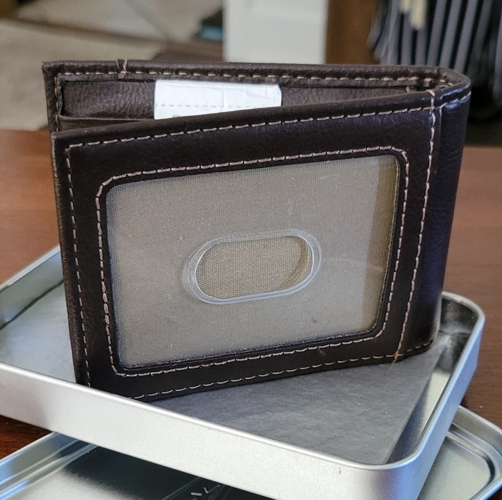 Columbia Brown Leather Mens Wallet - Picture 2 of 12